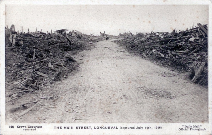 19aa Daily_Mail_Postcard_-_The_Main_Street,_Longueval