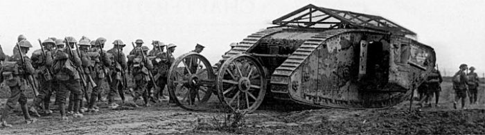 21.9aa Infantry moves off with armour