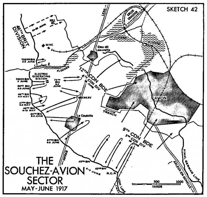 Avion map june 1917