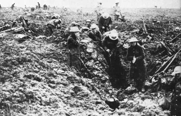 23.7.a Trench warfare by Canadian soldiers