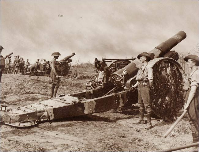 5.7a Battery of 8 inch Howitzers of Australian 54th Siege Artillery Battery, Western Front by