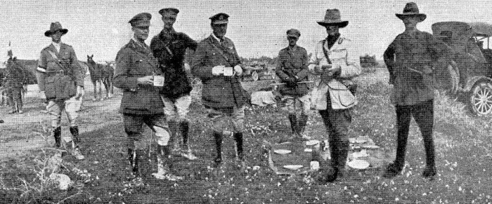 14.2b Allied_commanders_breakfast_after_the_capture_of_Jericho_1918