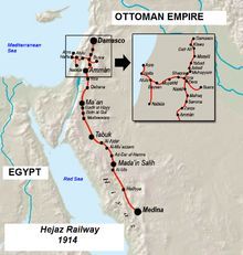 D2 Hejaz railway map 1914
