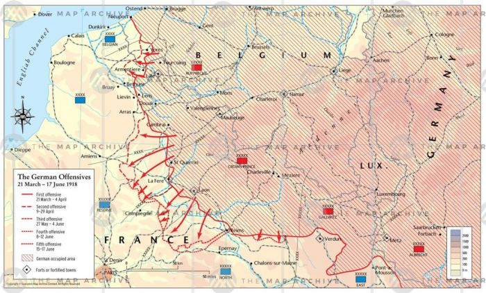 A2 Western front map