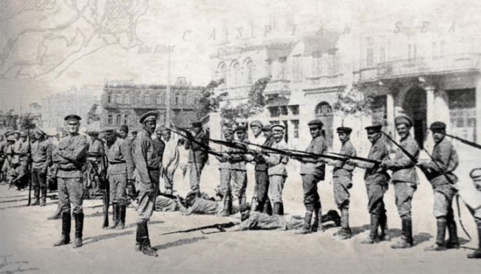 14.9c Armenians being drilled in Baku
