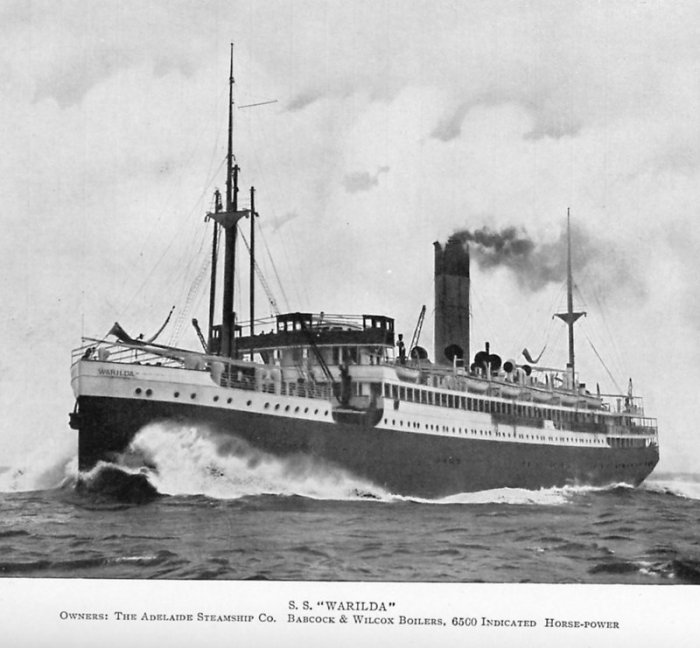 3.8b HMAT_Warilda_-_World_War_I_-_front_view