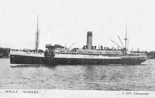 3.8b HMAT_Warilda_-_World_War_I_-_side_view